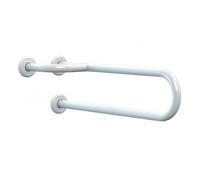 BARRA DI SOSTEGNO FISSA CON RINFORZO SINISTRA IN ACCIAIO INOX LACCATO BIANCO 80 CM