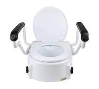 Barra di sostegno per bagno, altezza regolabile, con maniglie antiscivolo, per anziani e disabili, supporto WC rimovibile
