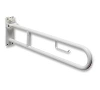 BARRA DI SOSTEGNO RIBALTABILE CON PORTACARTA IGIENICA cm 85