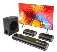 Barra di Suono Hiwill A51 5.1 380W Bluetooth Subwoofer Surround Dolby Atmos Nera