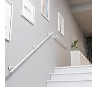 Barra di supporto antiscivolo in metallo bianco per scale, per casa, bagno, corridoio, per interni ed esterni, per la sicurezza