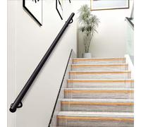 Barra di supporto antiscivolo per scale, con kit di installazione, in acciaio resistente, per scale e accessibilità, da 1 m a 6 m, 270 cm