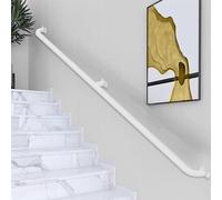 Barra di supporto di sicurezza da 80 cm a 6 m per scale corridoi e rampe da parete per scale e rampe - design bianco elegante e durevole