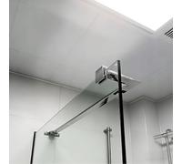 Barra di supporto per porta della doccia Braccio Di Supporto Universale Per Pannello In Vetro Per Vetro Senza Cornice Spesso 8-12 Mm, Supporti Per Barra Doccia Installazione Facile(L 90cm/35.4inch)
