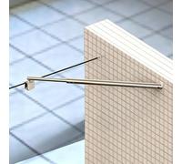 Barra di supporto per porta della doccia Supporti Per Asta Doccia, Staffa In Acciaio Inossidabile Anti-oscillazione Per Braccio Doccia, Asta Di Fissaggio Per Pannello In Vetro(#B 31.5-39.3"/80-100cm)