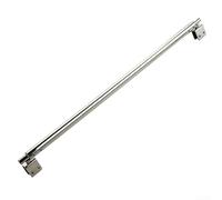 Barra di supporto per schermo doccia per porte in vetro, braccio regolabile da 400 a 600 mm, in acciaio inox con finitura cromata, adatta a pannelli da 8-12 mm (morsetti doppi)