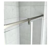 Barra di Supporto per Vetro Doccia di Alta qualità per Pannelli da 8-12 mm, Braccio di Supporto Regolabile per Vetro da Bagno, Asta sicura per Box Doccia/Balcone/Acquario (Grigio, 100 cm)