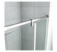 Barra di Supporto Personalizzabile per Pannelli in Vetro della Doccia da 8-12 mm - Braccio Argentato Sicuro per Bagno, Balcone, Doccia o Acquario - Lunghezza 1,5 m (59,1 Pollici)