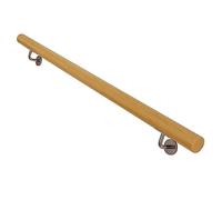 Barra di supporto regolabile in legno Natul per scale da 3 a 6 m, con supporto antiscivolo, ideale per la sicurezza ed elegante decorazione della casa