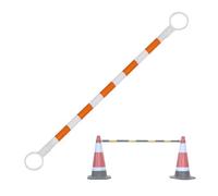 Barra di traffico retrattile in PVC | Confezioni multiple multicolori che contrassegnano i parcheggi dei siti stradali(Orange and White,2pcs)