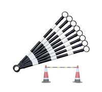 Barra di traffico retrattile in PVC | Confezioni multiple multicolori che contrassegnano i parcheggi dei siti stradali(Black and White,8pcs)