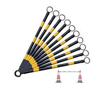 Barra di traffico retrattile in PVC | Confezioni multiple multicolori che contrassegnano i parcheggi dei siti stradali(Yellow and Black,10pcs)