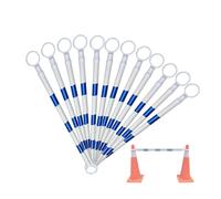 Barra di traffico retrattile in PVC | Confezioni multiple multicolori che contrassegnano i parcheggi dei siti stradali(Blue and White,12pcs)
