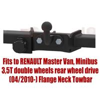 Barra Di Traino Con Flangia Per RENAULT Master Van Minibus (2010-) Steinhof R062