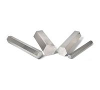 Barra esagonale in acciaio inossidabile 304 da 1 pezzo, lunghezza 200 mm, lunghezza lato opposto da 5 mm a 20 mm, barra esagonale solida in metallo(8mmx200mm)