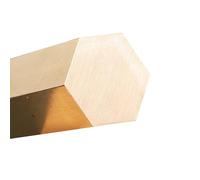 Barra esagonale in ottone, barra in ottone, barre esagonali solide H59, materiale utilizzato come elemento di collegamento, lunghezza 50 cm (19,6 pollici), lato opposto: 17 mm(Opposite side:6mm)
