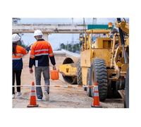 Barra Estensibile Riflettente per Coni stradali, Lunghezza Regolabile da 1,2 a 2,1 Metri, Ideale per parcheggi e Cantieri stradali, Set da 25 Pezzi, Coni stradali esclusi.