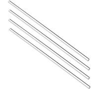 Barra estrusa in PMMA tonda trasparente in acrilico, 4 pezzi, lunghezza 0,25 m, diametri 4/5 mm/5 mm*0,25 m(4Mm*0.25M)