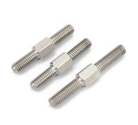 Barra filettata a doppia estremità M10 - Viti prigioniere for asta di spinta regolabili in acciaio inossidabile 304, sinistra e destra, for uso industriale(M10 x 90mm 2pcs)