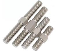 Barra filettata a doppia estremità M4 - Viti prigioniere for asta di spinta regolabili sinistra e destra in acciaio inox 304 for uso industriale(M4 x 60mm 10pcs)