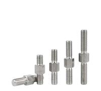 Barra filettata a doppia testa in acciaio inossidabile 304 - M3 M4 M5 M6 M8 M10 M12 M14 M16 - Bullone prigioniero con filettatura sinistra e destra for varie applicazioni(80mm,M12-1pcs)
