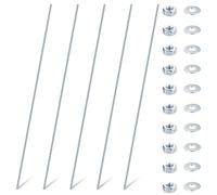 Barra Filettata, Asta Filettata, Barre Filettate con Filettatura Metrica Completa, Perni Filettati, Filettato Barre, Bulloni Filettati con Dadi e Rondelle (5, blu e bianco, M5 x 300 mm)