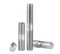 Barra filettata in acciaio inossidabile 304, bulloni a doppia estremità, bullone prigioniero, barra a testa Per l'Assemblaggio di Mobili e Produzione(M3-10PCS,35mm)