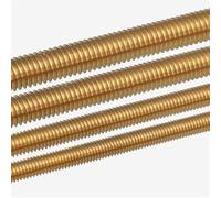 Barra filettata in ottone, M2 M2.5 M3 M4 Barra completamente filettata in acciaio inossidabile, L 40 50 100 mm Barra completamente filettata in ottone 4 pezzi(M3x100)