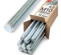 Barra filettata Lun Fix M10 x 1000 mm, 10 pezzi | Classe di resistenza 4.8 | ...