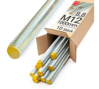 Barra filettata Lun Fix M12 x 1000 mm 10 pezzi | Classe di resistenza 8.8 DIN...