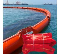 Barra galleggiante di contenimento del petrolio for il controllo delle fuoriuscite fluviali, barriera di intercettazione dei detriti in PVC, 1 confezione(75cmx10m)