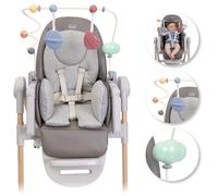 Chicco Polly Barra Gioco per Seggiolone Armonia, accessorio per seggiolone, allena la coordinazione del bambino, 0 m+ ciondoli morbidi staccabili, massaggiagengive,