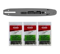 Barra guida da 12 pollici con set di 3 catene 45 maglie OREGON per motosega GT ELEC