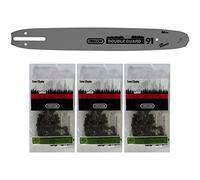 Barra guida da 14 pollici con set di 3 catene 52 maglie OREGON per motosega GT ELEC