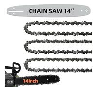 Barra guida per motosega da 35,5 cm e catena 52 maglie di trasmissione, passo LP da 3/8", calibro 127 cm, catene di ricambio per motosega da 35,5 cm, compatibile con Craftsman, Echo, Poulan, Ryobi (1