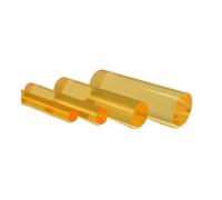 Barra in acrilico, barra rotonda in plastica acrilica trasparente verde rossa gialla arancione blu, barre solide in PMMA 1 pz(Yellow,3x500mm)