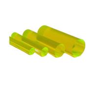 Barra in acrilico, barra rotonda in plastica acrilica trasparente verde rossa gialla arancione blu, barre solide in PMMA 1 pz(Grün,4x500mm)