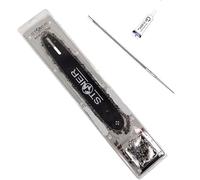 Barra + Lama Per Motosega da 35 cm 14 Pollici 3/8" 1.3 mm 52 Maglie Ricambio 2 Catene in Omaggio Per Motoseghe a Scoppio da Potatura, Barra Guida + 1 Tubetto di Grasso + Lima Affilacatena