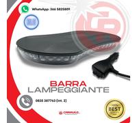 Barra Lampeggiante Blu 40 cm COBO Led Magnetica con Presa Accendisigari 12/24 V