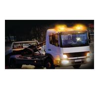 Barra lampeggiante LED arancio 7 funzioni 12/24V IP67 magnetica