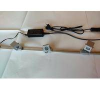 BARRA LED 100CM CON 2/3 FARETTI LED ORIENTABILE SILVER TONDI/QUADRATI FREDDA [EEK: A+++]