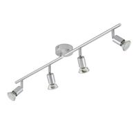 Barra LED 4 faretti Picco argento 3W Titanio