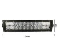 Barra Led 72W 341mm 9V-60V Doppia Fila 24X3W Lente Combo IP67 Per Fuoristrada