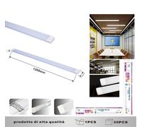 BARRA LED APPLIQUE 150 CM 4000K LUCE NATURA TUBO LED SMD 50W PLAFONIERA SLIM [EEK: F]