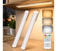 Barra LED DC12-85V illuminazione interna veicolo, 1800LM Bianco Caldo+Neutro+Freddo con telecomando, super luminosa per camper, furgone, bus, roulotte, barca, camion, cucina, bagno, 2 pz.