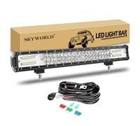 Barra LED Fuoristrada, SKYWORLD 58cm 324W Barra Luce a Led Con 12V Cablaggio Combinata Faretto Fendinebbia Fari LED Luce da Lavoro per Trattore Camion Auto Veicoli Offroad 4x4 UTE ATV UTV SUV 4WD