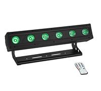 Barra LED Professionale EUROLITE AKKU IP BAR-6 QCL RGBW con QuickDMX e Telecoman