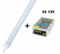 Barra led sottopensile 1mt in alluminio 12V 10W 120 led luce calda fredda natur. [EEK: E]