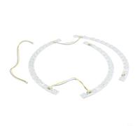 Barra luminosa a LED curva da 38 cm, per ventilatori a soffitto, striscia magnetica tricolore da 36 W, decorazione moderna per la casa (striscia luminosa)