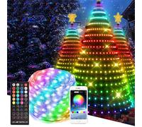 Barra luminosa decorativa natalizia a LED per esterni RGB IC WS2812B Lntelligent Bluetooth Control ghirlanda di fiori colorata Home Party Decora